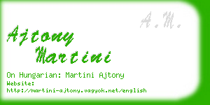 ajtony martini business card